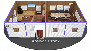 Модульное здание под офис Белый