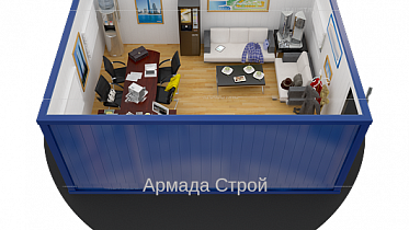Модульный офис - Точка продаж 6.0x5.0 сэндвич