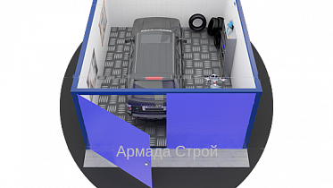 Гараж из сэндвич панелей 6.0х5.0